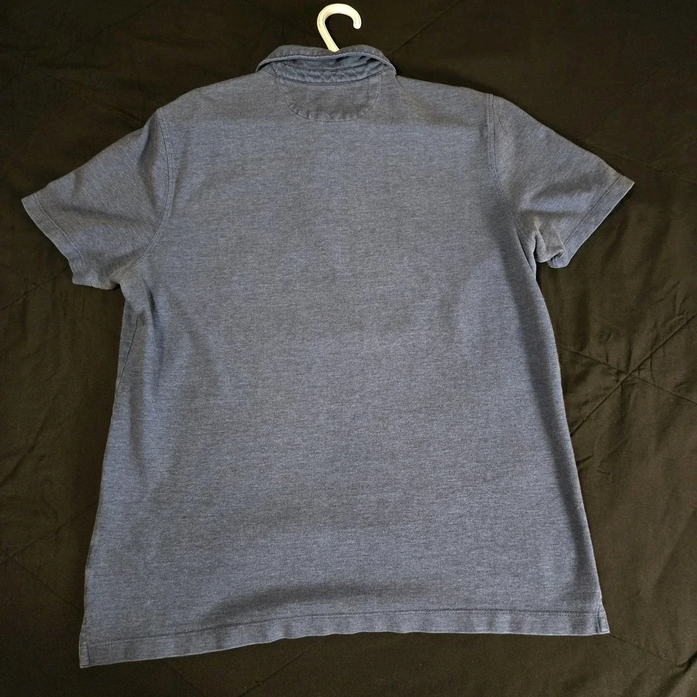 Banana Republic Shirt Mens Large Blue 100% Cotton‎ Short Sleeve Polo Pocket